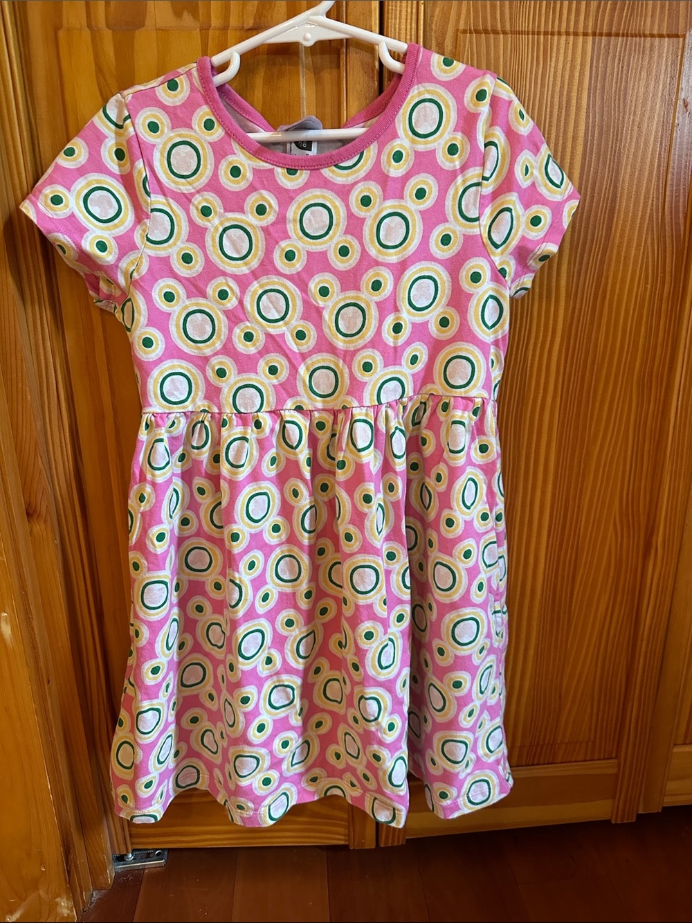 Hanna Andersson Disney Pink Short-Sleeve Mickey Circle Print Dress